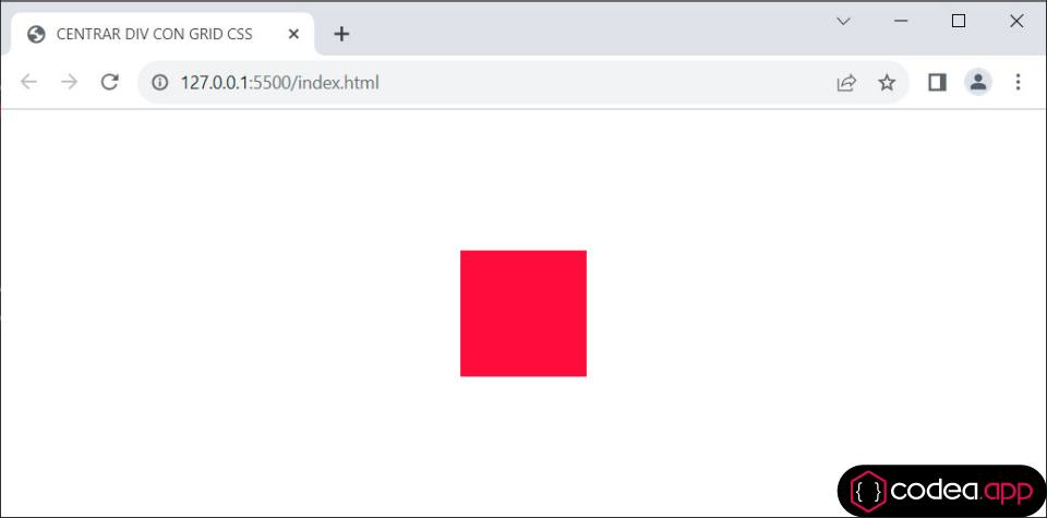 Centrar div con grid css