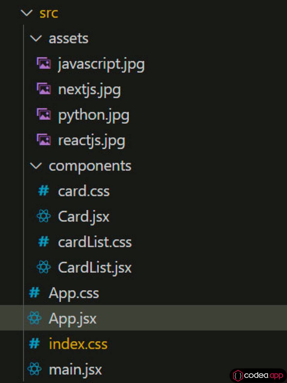 Directorio de un CardList en React JS