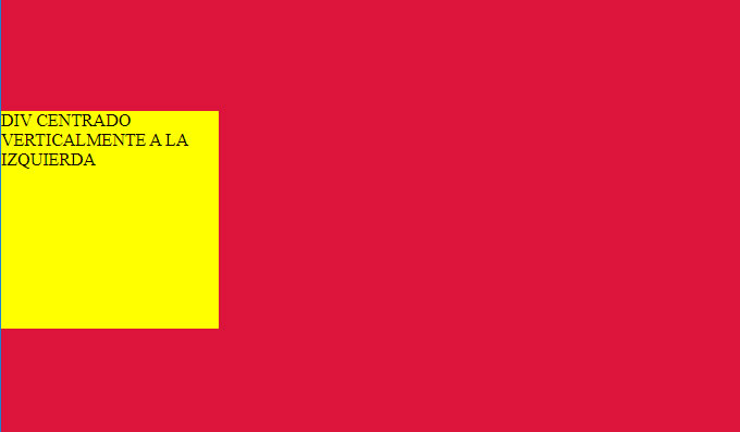 Centrar un div verticalmente left