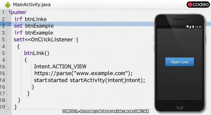 EJEMPLO II .- Otra manera de lanzar un link con una FUNCTION