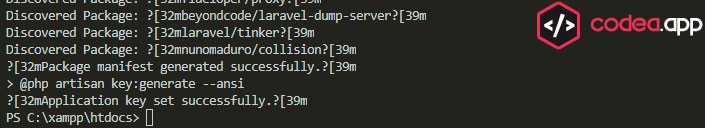 Final de Instalación de Laravel