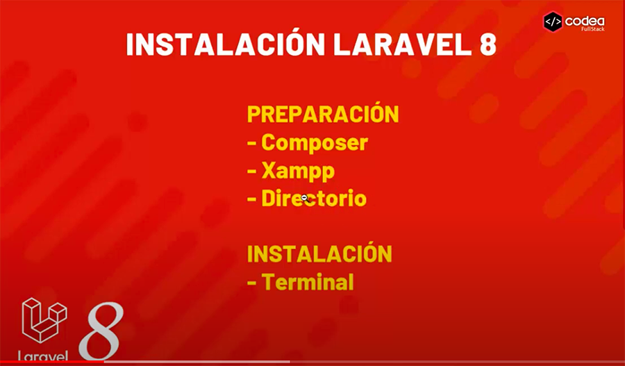 Instalar laravel 8