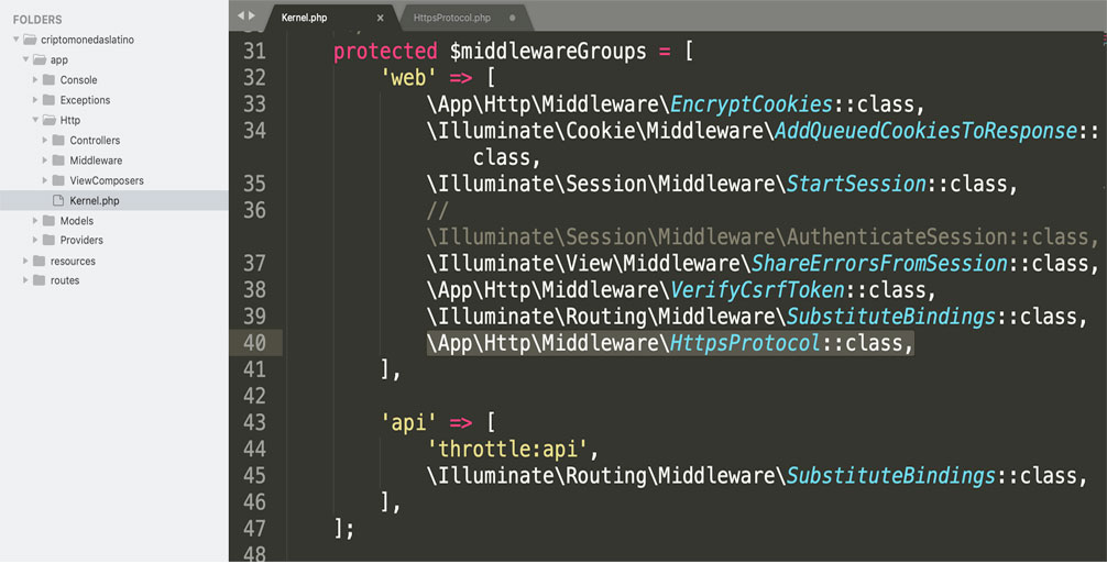 registro de ssl laravel