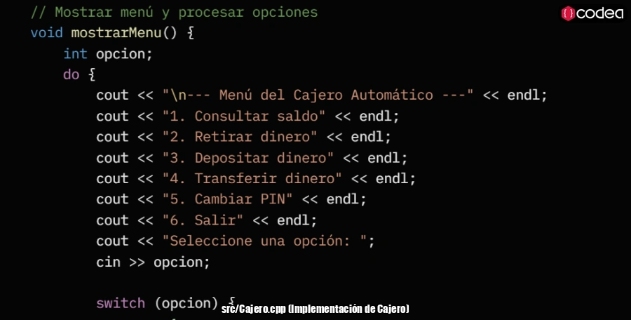 src/Cajero.cpp (Implementación de Cajero)