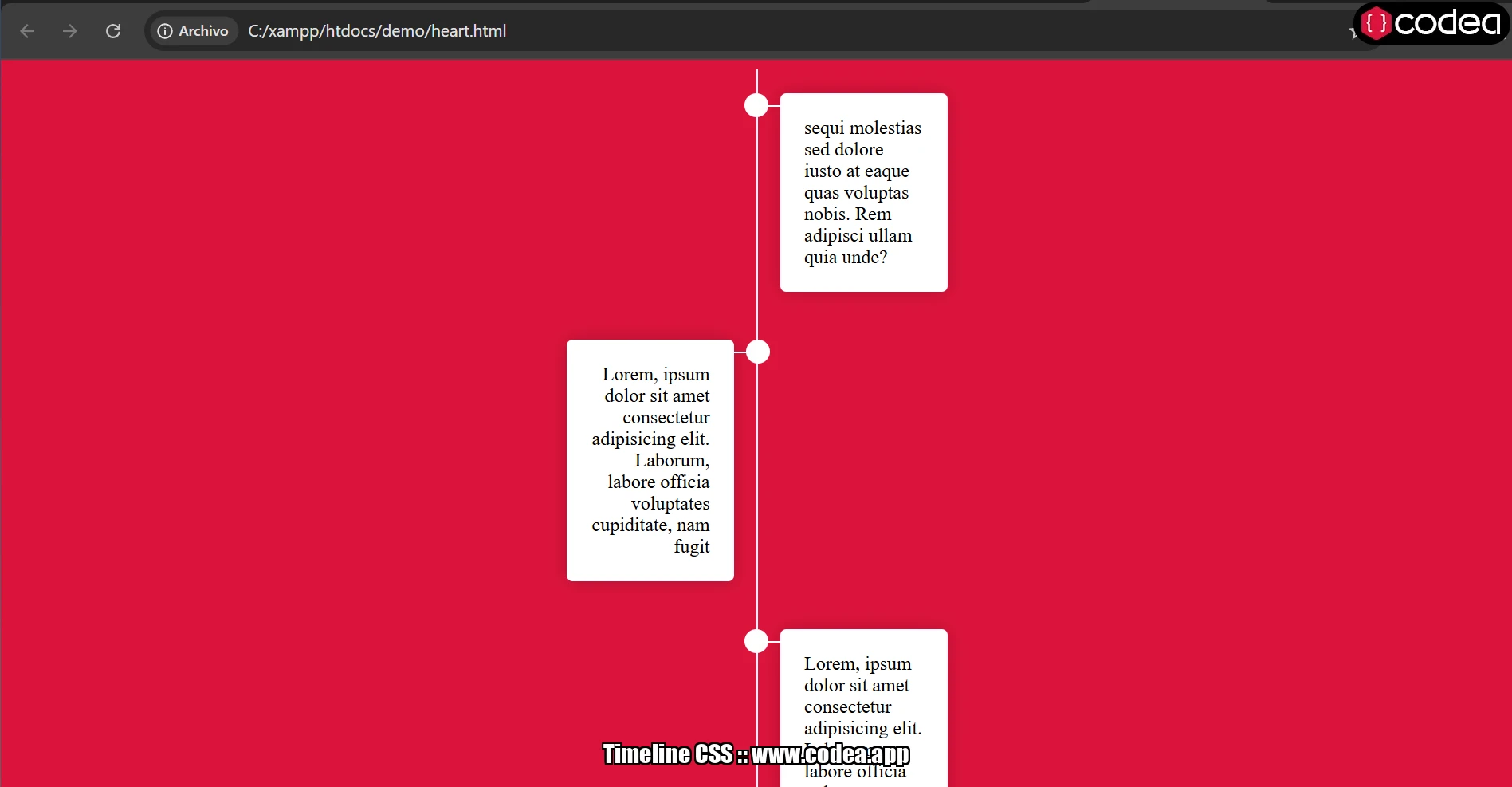 ✅ Resultado: Timeline HTML CSS de Alta Calidad