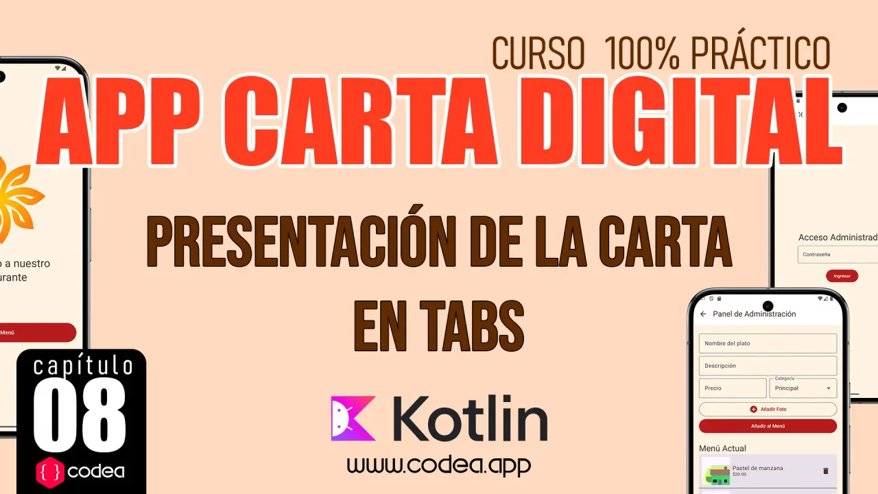 Presentación de la carta en Tabs
