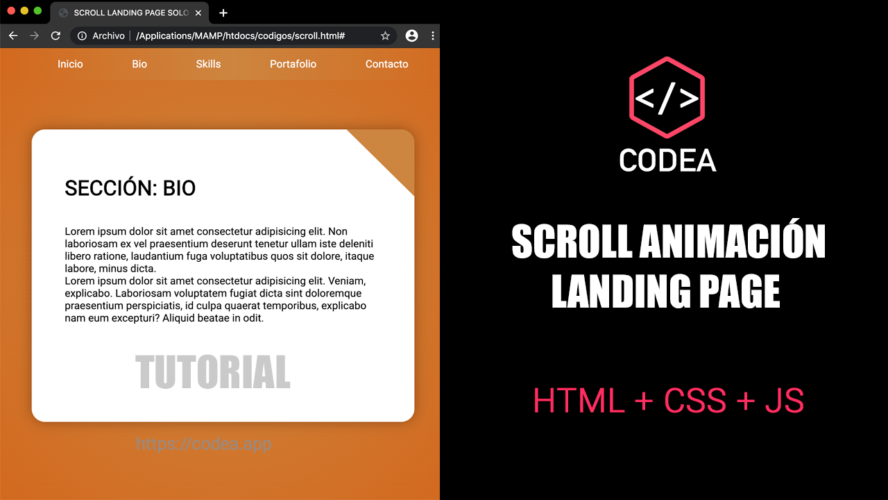 Scroll Animation Landing Page