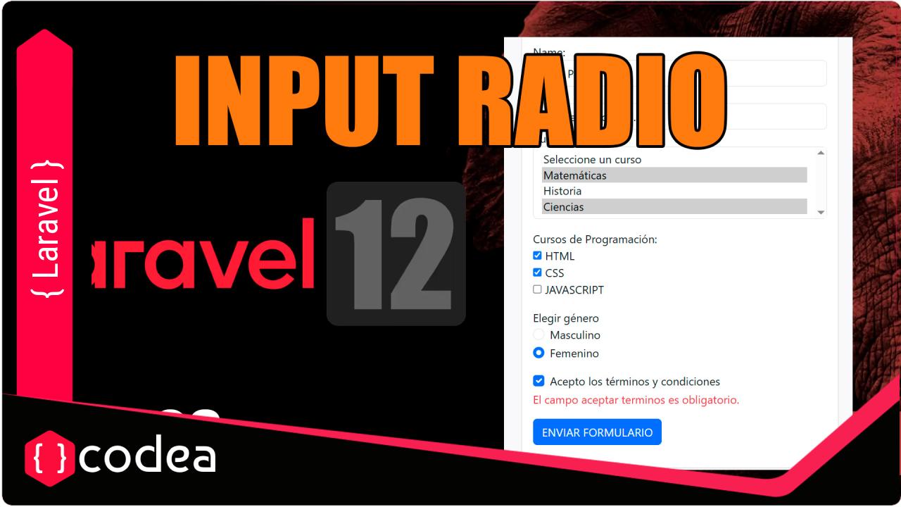 Agregar Inputs de Tipo Radio en Laravel 12 con Validación y Bootstrap | Part 05
