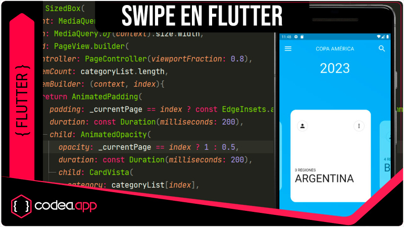Animación Swipe con cambio de background