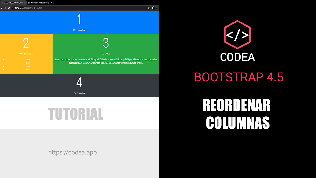 Cambiar el orden de las columnas