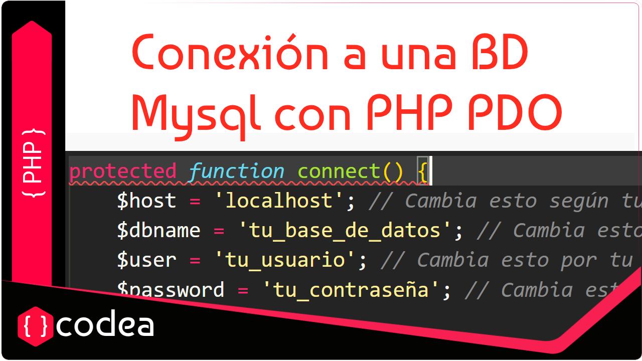 Conexión a una Base de Datos Mysql con PHP PDO