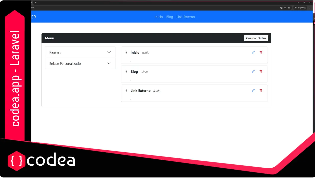 MenuManager en Laravel