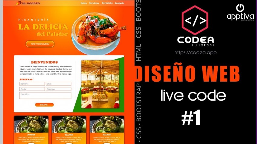 Diseño Web en HTML + CSS para un Restaurante