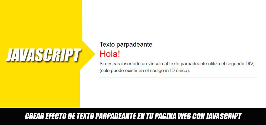 Texto parpadeante con JavaScript